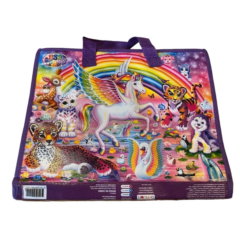 2016 Lisa Frank Unicorn Trifold Portfolio School Binder Folder 10x13